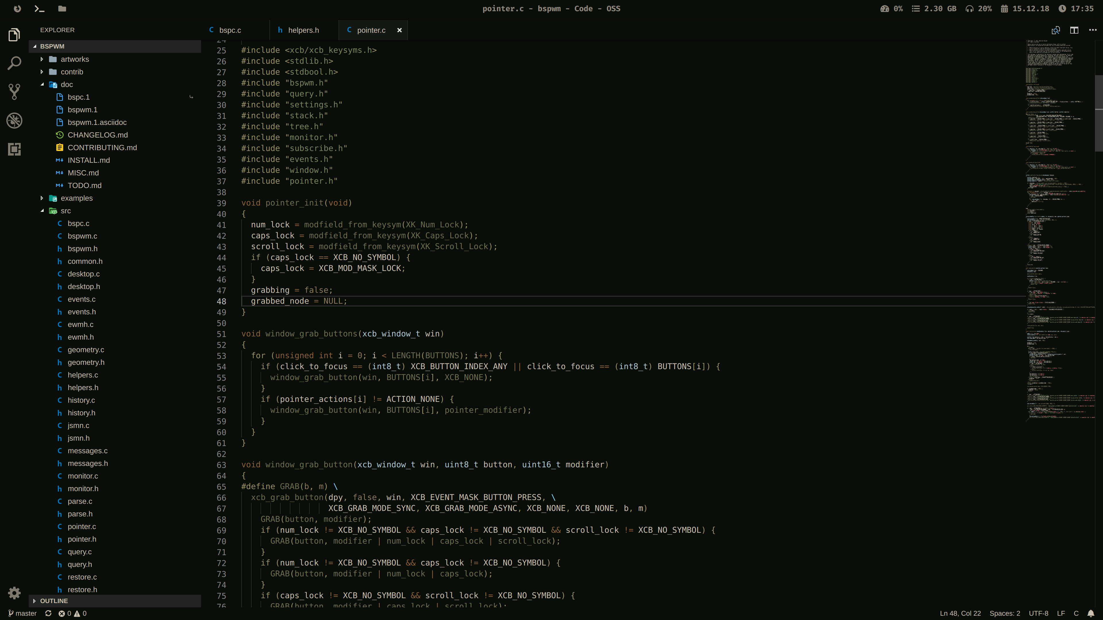 Screenshot of Tari with Code and the wal color scheme.