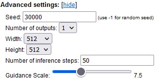 Screenshot of advanced settings