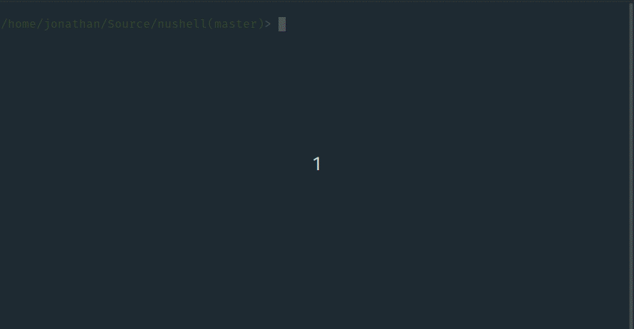 Example of nushell